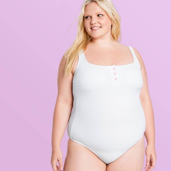 White One Pc Swimsuit - Picture 8 of 12